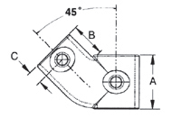 AIS 85&nbsp;45 DEGREE SINGLE SOCKET TEE